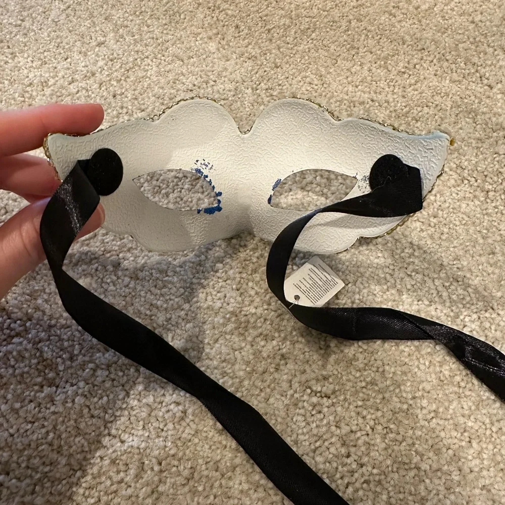 Blue and Gold Masquerade Mask